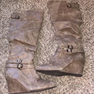 Maurices wedge booties
